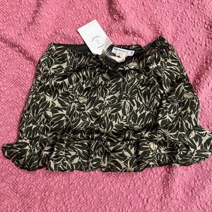 Urban Renewal - Urban Outfitters- Black and Cream Leaf Print Skirt